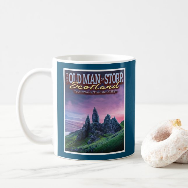 THE OLD MAN OF STORR - THE ISLE OF SKYE - SCOTLAND COFFEE MUG (With Donut)