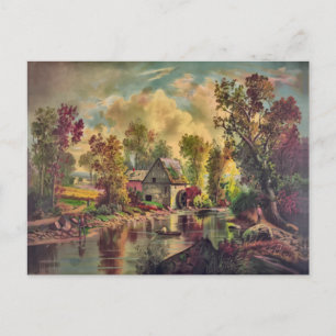 The Old Mill Stream Postcard