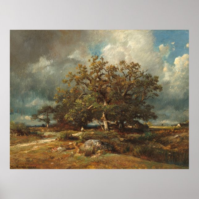 The Old Oak - Jules Dupré Fine Art Poster (Front)