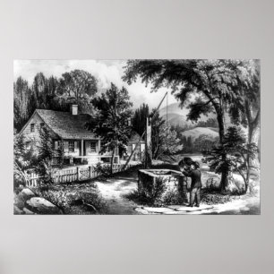 The Old Oaken Bucket - 1872 Poster