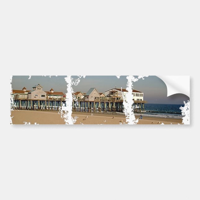 The Old Orchard Beach Pier Bumper Sticker (Front)