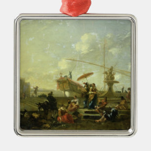 The Old Port of Genoa Metal Tree Decoration