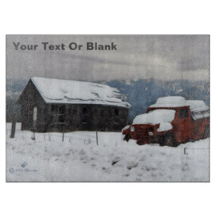The Old Red Truck Cutting Board