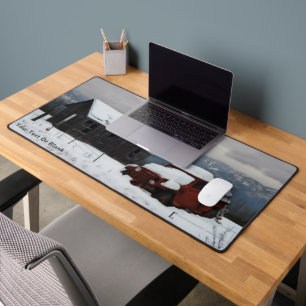 The Old Red Truck Desk Mat