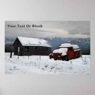 The Old Red Truck Poster