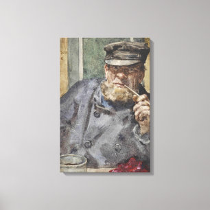 The Old Sea Dog, Naval Art (by Henry Scott Tuke) Canvas Print