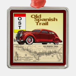 The Old Spanish Trail - Historic Auto Trail Metal Tree Decoration