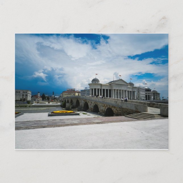 The Old Stone Bridge in Skopje, Macedonia Postcard (Front)