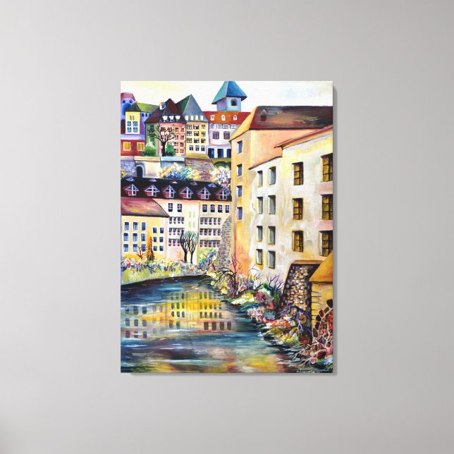 The Old Town in Stockholm Canvas Print (Front)