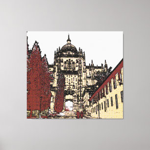 The Old Town of Salamanca Cathedral Canvas Print