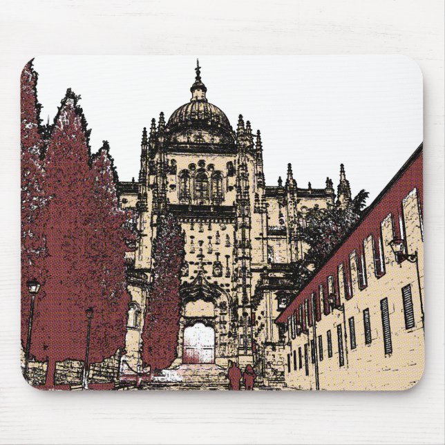 The Old Town of Salamanca Cathedral  Mouse Mat (Front)