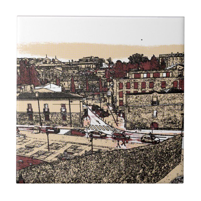 The Old Town of Salamanca Spain  Tile (Front)