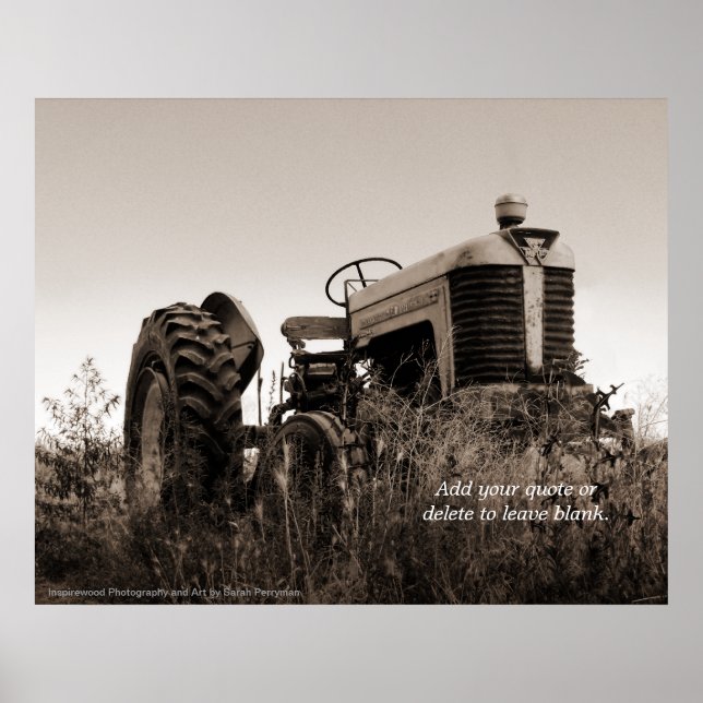 The Old Tractor Customisable Print (Front)