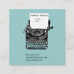 The Old Typewriter  Writer  Editor Publishing Square Business Card