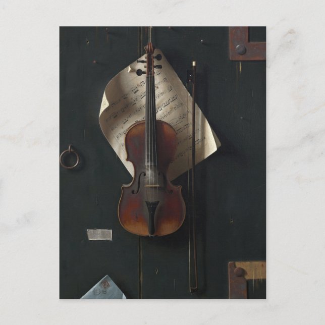 The Old Violin by William Michael Harnett Postcard (Front)