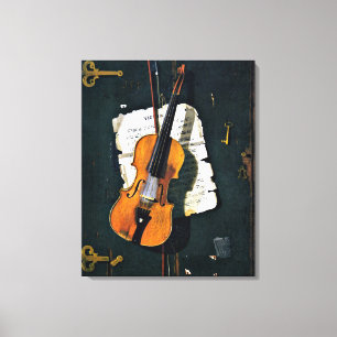 The Old Violin, fine art painting Canvas Print