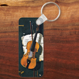 The Old Violin, fine art painting Key Ring