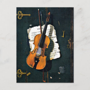 The Old Violin, fine art painting Postcard