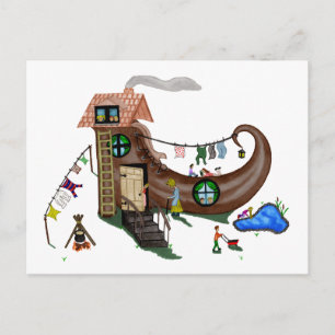 The Old Woman In The Shoe Postcard
