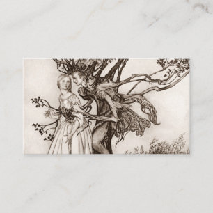 The Old Woman In The Wood By Arthur Rackham Business Card