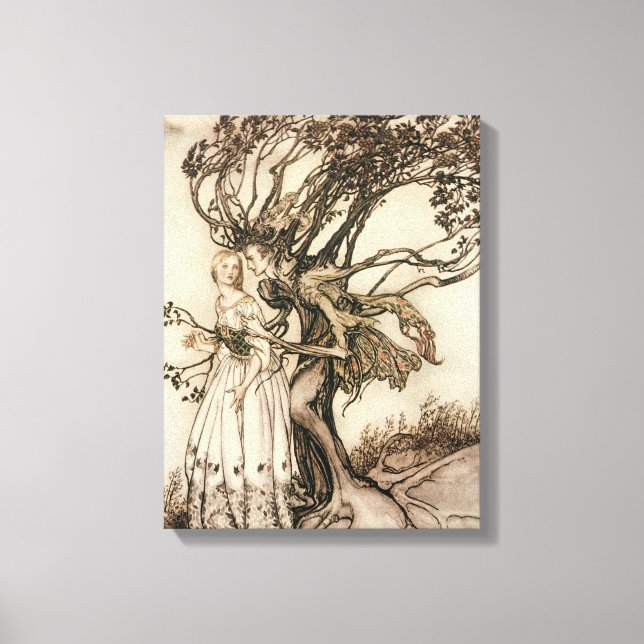 The Old Woman in the Wood by Arthur Rackham Canvas Print (Front)