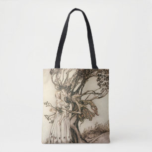 The Old Woman in the Wood by Arthur Rackham Tote Bag