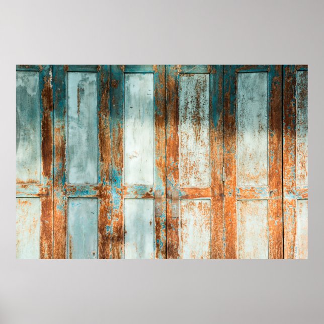 the old wooden doors backgroundantique,architectur poster (Front)