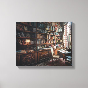 The Old World Library Canvas Print