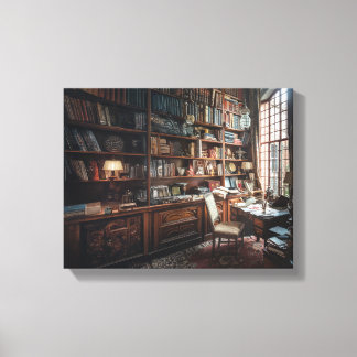 The Old World Library Canvas Print