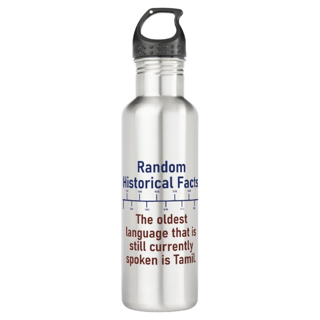 The Oldest Language - History Fact 710 Ml Water Bottle (Front)