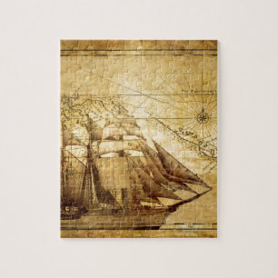 The Oldest World Map Ship Jigsaw Puzzle