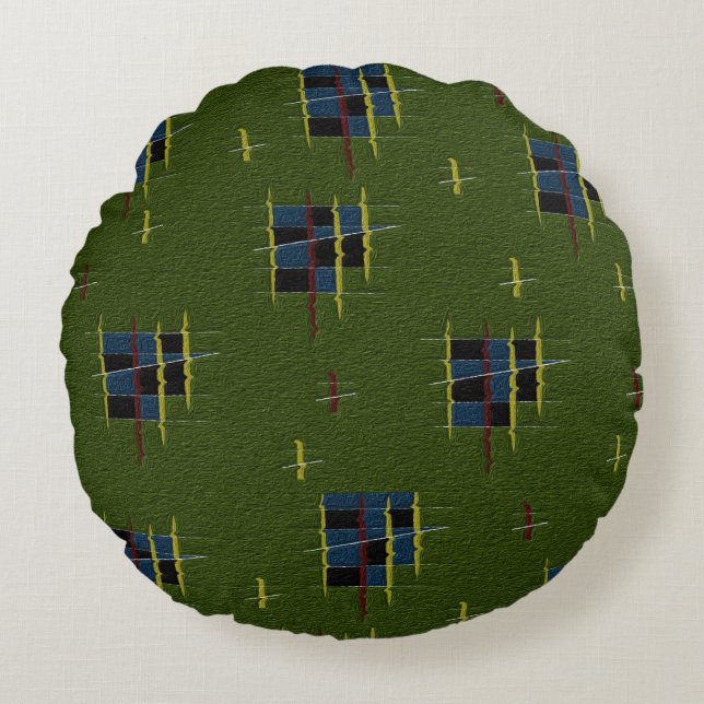 The Olive Branch Round Cushion (Front)