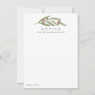 The Olive Branch Wedding Collection Advice Card