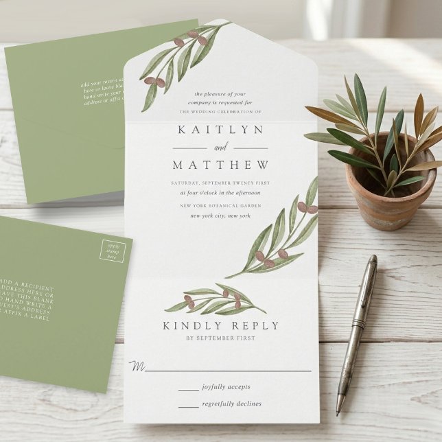 The Olive Branch Wedding Collection All In One Invitation (Creator Uploaded)
