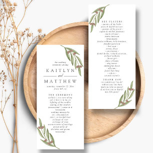 The Olive Branch Wedding Collection - Program Rack Card