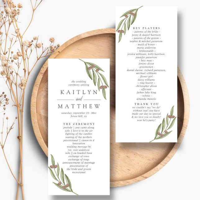 The Olive Branch Wedding Collection Programme (Creator Uploaded)