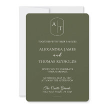 The Olive: Green Wedding Invitation