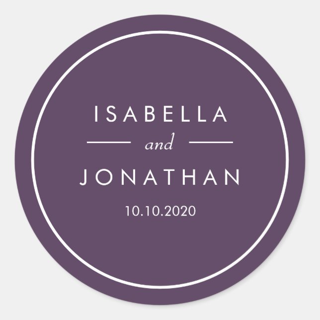 The Olive Grove | Rustic wedding Custom Classic Round Sticker (Front)