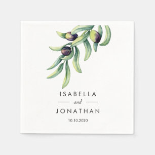 The Olive Grove Rustic wedding Custom Napkin