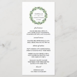 The Olive Grove   Rustic wedding  Menu