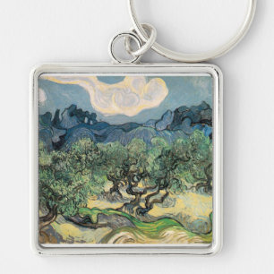 the olive trees,1889, Vincent van Gogh Key Ring