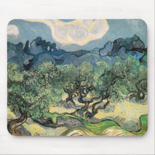 the olive trees,1889, Vincent van Gogh Mouse Mat