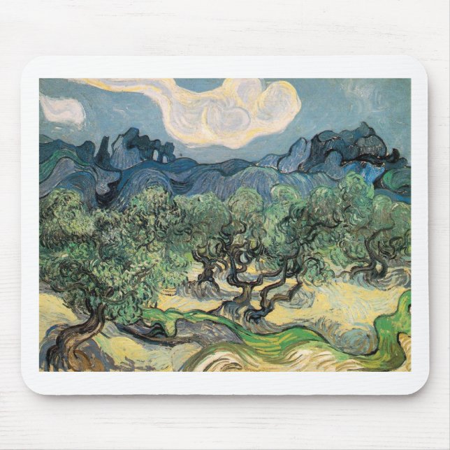 The Olive Trees, Vincent van Gogh Mouse Mat (Front)
