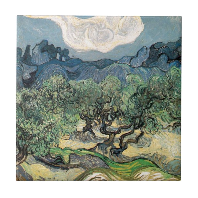 The Olive Trees, Vincent van Gogh Tile (Front)