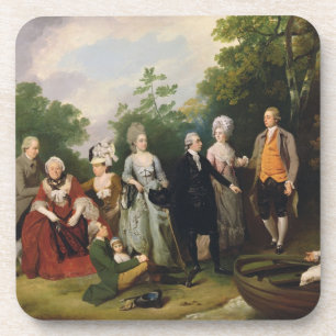The Oliver and Ward Families in a Garden, c.1788 ( Coaster