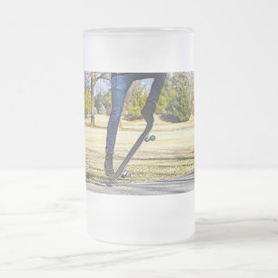 The Ollie Painterly Frosted Glass Beer Mug