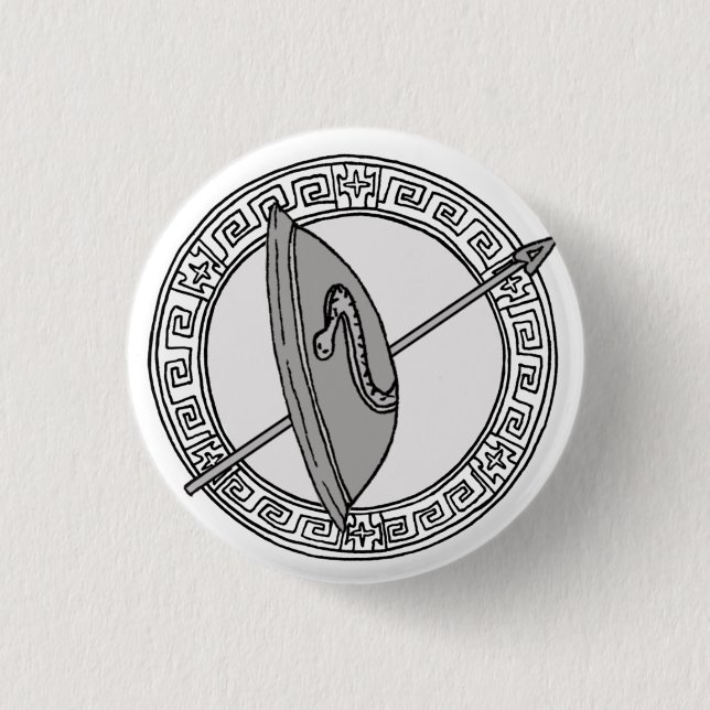 The Olympians! Ares / Mars symbol badge (Front)