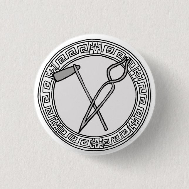 The Olympians! Hephaistos / Vulcan symbol badge (Front)