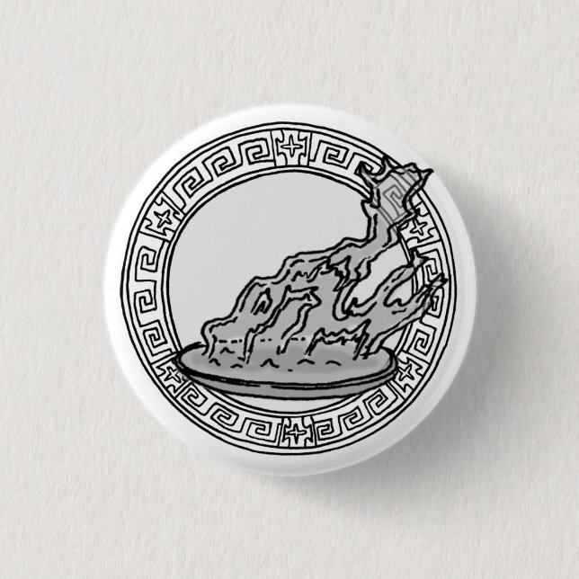 The Olympians! Hestia / Vesta symbol badge (Front)