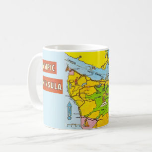 The Olympic Peninsula Map Mug